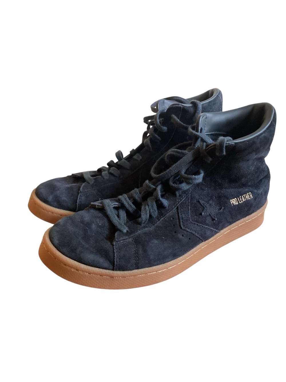 Converse Pro Leather High Black Suede Iconic Sneakers Mens size 8